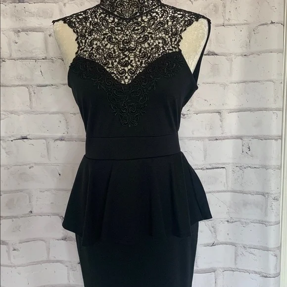 Bar III Front Row Peplum Dress - Picture 1 of 8